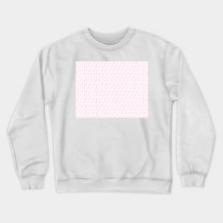 Pink heart shape pattern, and landscape white background Crewneck Sweatshirt